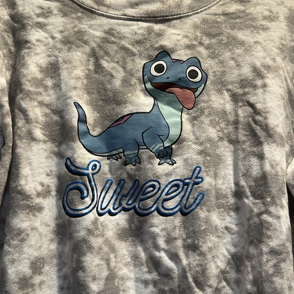 Disney Parks Frozen 2 Brunie Sweet and Feisty Tie Dye Sweatshirt L Lizard - Picture 3 of 7
